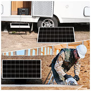 ECO-WORTHY 100W 12 Volt Solar Panel Monocrystalline 100 Watt Solar Module for Battery Charging - C & M Navigation Systems