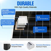 ECO-WORTHY 100W 12 Volt Solar Panel Monocrystalline 100 Watt Solar Module for Battery Charging - C & M Navigation Systems