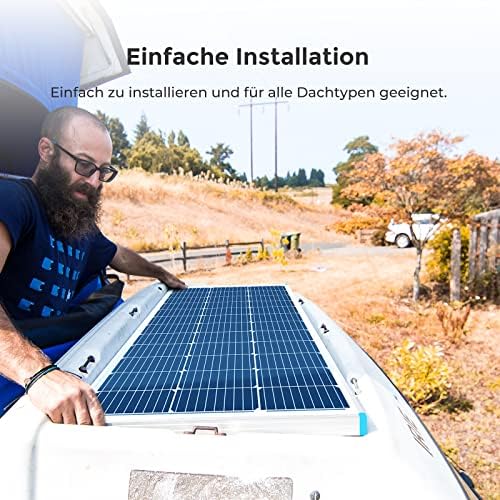 Renogy 100W Solar Panel 12 Volt High-Efficiency Monocrystalline Module PV Power for Motorhome, Boat, Caravan, Campervan and Off-Grid Applications - C & M Navigation Systems
