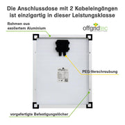 Offgridtec 50 Watt Solar Panel/Solar Panel/Solar Panel 12 V 3/001260 - C & M Navigation Systems