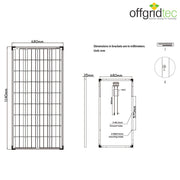 Offgridtec 50 Watt Solar Panel/Solar Panel/Solar Panel 12 V 3/001260 - C & M Navigation Systems