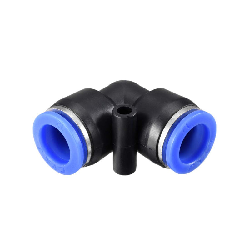 sourcing map Plastic Elbow Push to Connect Tube Fitting 12mm Tube OD Pneumatic Air Push Fit Lock Fitting Blue 5pcs - C & M Navigation Systems