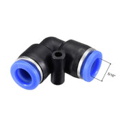 sourcing map Plastic Elbow Push to Connect Tube Fitting 12mm Tube OD Pneumatic Air Push Fit Lock Fitting Blue 5pcs - C & M Navigation Systems