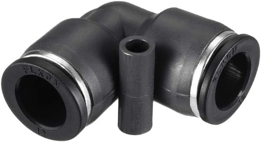 sourcing map Plastic Elbow Push to Connect Tube Fitting 12mm Tube OD Pneumatic Air Push Fit Lock Fitting Black 2pcs - C & M Navigation Systems