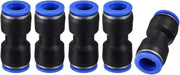 sourcing map Plastic Straight Union Push to Connect Tube Fittings 12mm OD Push Fit Lock Blue 5pcs - C & M Navigation Systems