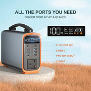 Portable Power Station 240Wh, 240W Mobile Power Generator with LiFePO4 Battery, 6 Ports Solar Generator with LED Light, Emergency Power Supply for Outdoor, Camping and RVs - C & M Navigation Systems
