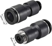 sourcing map Plastic Straight Union Push to Connect Tube Fitting 12mm-6mm OD Push Fit Lock - C & M Navigation Systems