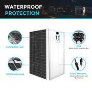 Renogy 100W Solar Panel 12 Volt High-Efficiency Monocrystalline Module PV Power for Motorhome, Boat, Caravan, Campervan and Off-Grid Applications - C & M Navigation Systems