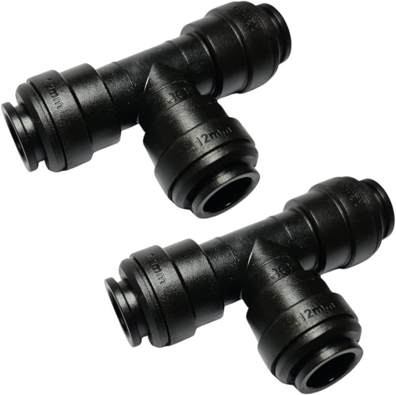 John Guest 12mm Push fit Equal tee **2 Pack** - C & M Navigation Systems