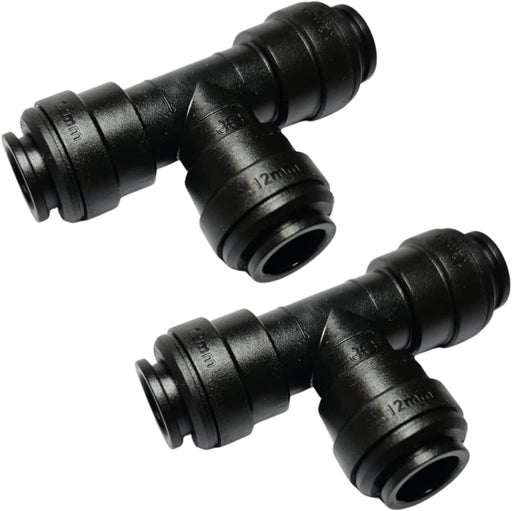 John Guest 12mm Push fit Equal tee **2 Pack** - C & M Navigation Systems