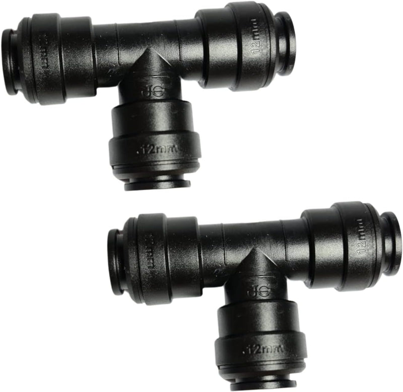 John Guest 12mm Push fit Equal tee **2 Pack** - C & M Navigation Systems