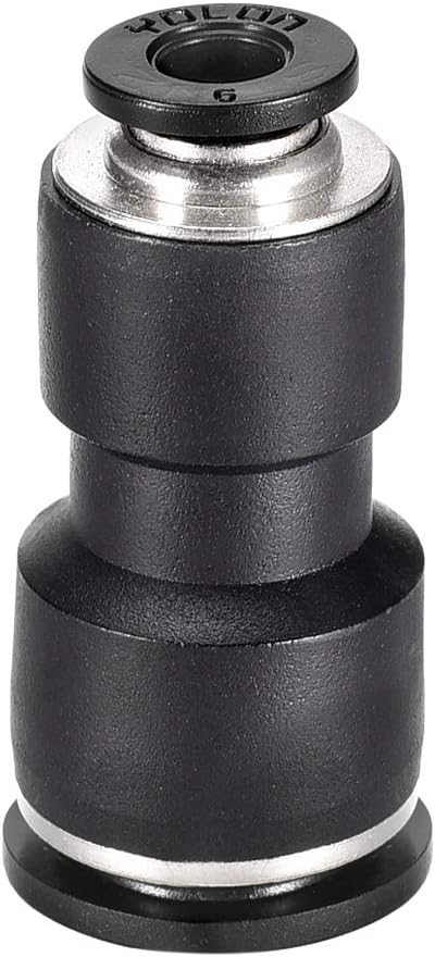 sourcing map Plastic Straight Union Push to Connect Tube Fitting 12mm-6mm OD Push Fit Lock - C & M Navigation Systems