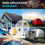 Renogy 100W Solar Panel 12 Volt High-Efficiency Monocrystalline Module PV Power for Motorhome, Boat, Caravan, Campervan and Off-Grid Applications - C & M Navigation Systems