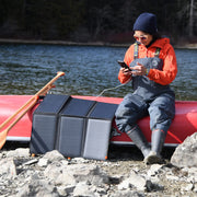 60W 19.8V Foldable Solar Panel Kit,Monocrystalline Solar Cell Solar Charger with USB Outputs and 4-in-1 Connector for Smartphones, Tablets, Laptops, and Power Stations - C & M Navigation Systems