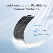 Renogy 200W Flexible Solar Panel, 12V Lightweight Monocrystalline Solar Panel for Motorhome, Caravan, Camper, Boats, Roofs, Uneven Surfaces, Off-grid System - C & M Navigation Systems