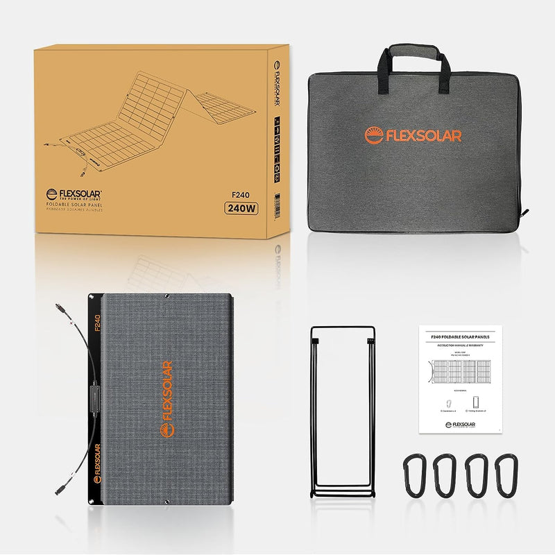 60W 19.8V Foldable Solar Panel Kit,Monocrystalline Solar Cell Solar Charger with USB Outputs and 4-in-1 Connector for Smartphones, Tablets, Laptops, and Power Stations - C & M Navigation Systems