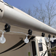 JKDHJK 20 Pcs RV Awning Hooks, Camping Awning Hooks Clips Curtain Rail Gutter Hangers for Hang LED Light Strip, Cables, String Lights, Outdoor Camping RV Accessories - C & M Navigation Systems