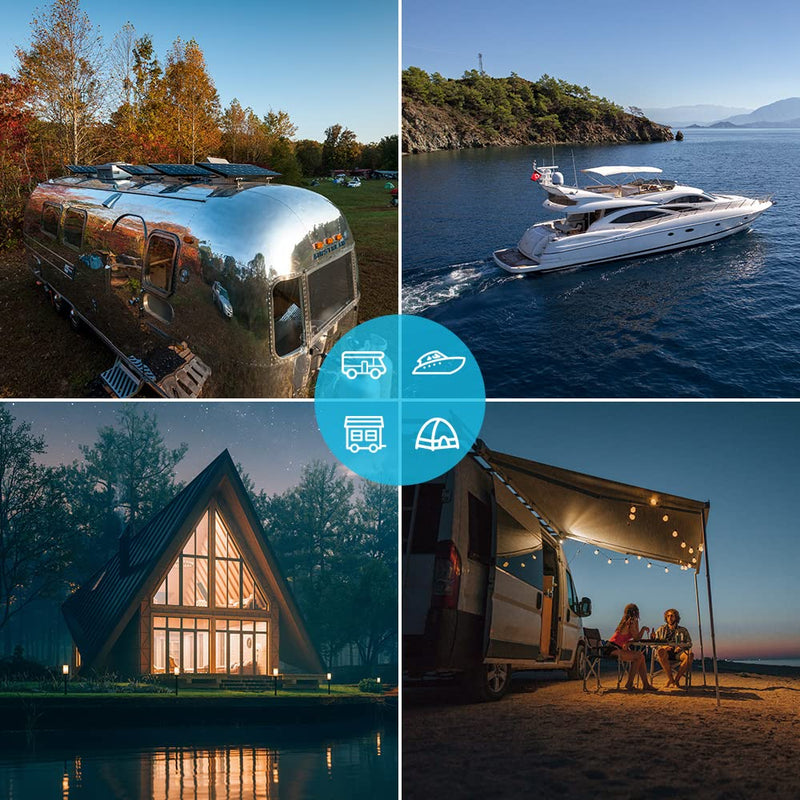 Renogy 100W Solar Panel 12 Volt High-Efficiency Monocrystalline Module PV Power for Motorhome, Boat, Caravan, Campervan and Off-Grid Applications - C & M Navigation Systems