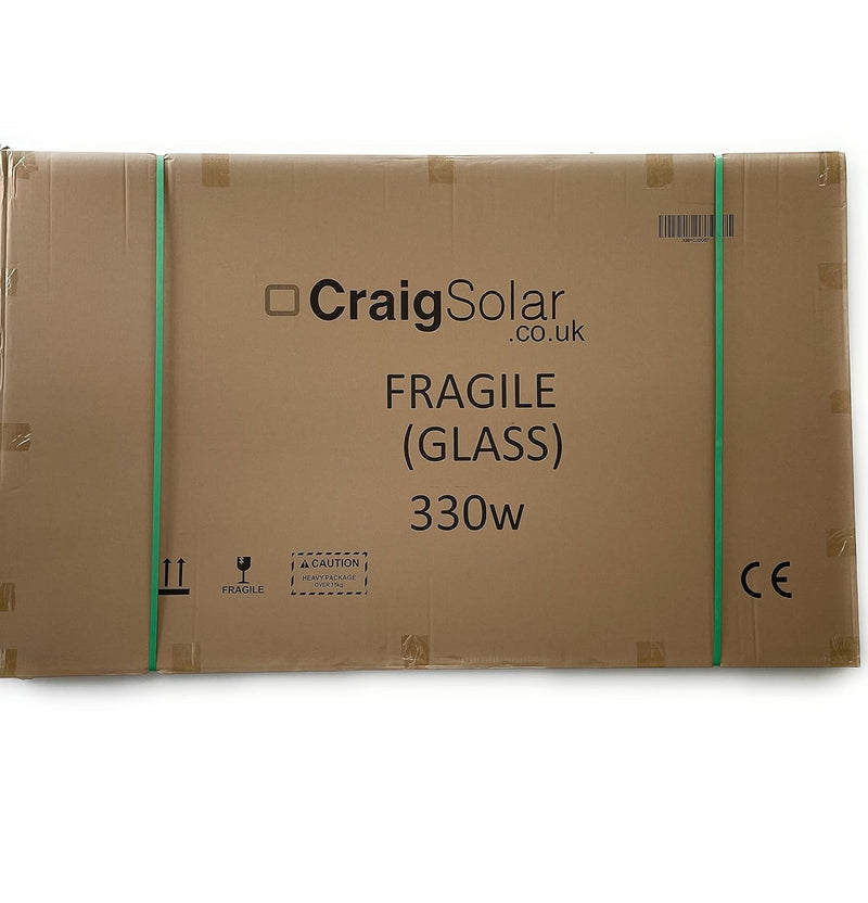 330w Solar Panel 21.2% High Efficiency Monocrystalline (166x100cm) CraigSolar.co.uk - C & M Navigation Systems