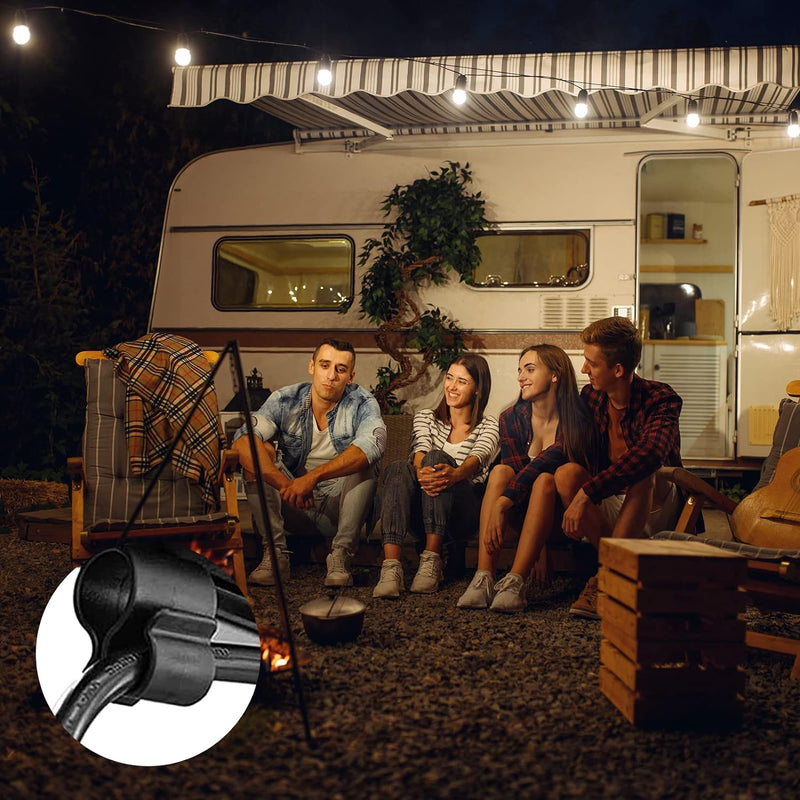 JKDHJK 20 Pcs RV Awning Hooks, Camping Awning Hooks Clips Curtain Rail Gutter Hangers for Hang LED Light Strip, Cables, String Lights, Outdoor Camping RV Accessories - C & M Navigation Systems