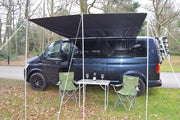 WILD EARTH SQUARE Sun Canopy Awning for Camper Vans, Van Conversions, Motorhomes or Caravans 240cm x 240cm DARK GREY - C & M Navigation Systems