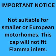 Rheinland Motorhome Water Filler Cap with Hose Connector - Campervan & Caravan Accessories UK - Built in Overpressure Valve For The Cold Water System - 55mm Inlet with Water Cap Diameter: 7.9cm - C & M Navigation Systems