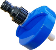 Rheinland Motorhome Water Filler Cap with Hose Connector - Campervan & Caravan Accessories UK - Built in Overpressure Valve For The Cold Water System - 55mm Inlet with Water Cap Diameter: 7.9cm - C & M Navigation Systems