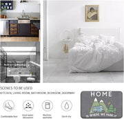 Rajfoo Camping Home Is Where We Park It Campervan Gift Carpets Home Door Mats Anti Slip Entrance Rugs Doormats 40 x 60 CM - C & M Navigation Systems