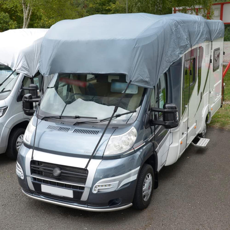 UK Custom Covers MTC913GREY Motorhome Top Roof Cover Waterproof Heavy Duty Grey - Sizes 5.7-8.5m (Select In Advert) - C & M Navigation Systems