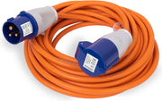 GADLANE 10M Extension Lead - Heavy Duty Caravan Hook Up Cable, 16 Amp Cable 240V Camping Extension Lead, High Visibility, Orange Mains Power Cable - Ideal for Campervans & Motorhomes (10 Metres) - C & M Navigation Systems
