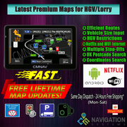 7" CMNAV TURBO Truck Android WiFi Netflix (512mb RAM) - 2020 EU+UK Maps and Premium POIs - C & M Navigation Systems