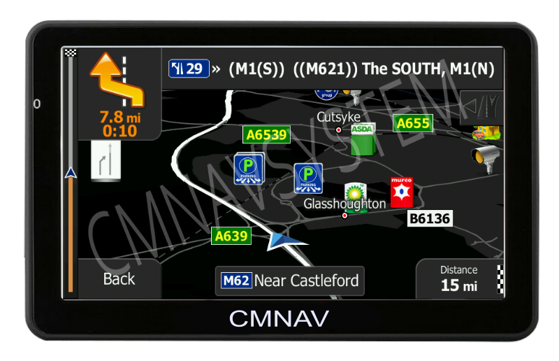 7" CMNAV TURBO Truck Android WiFi Netflix (512mb RAM) - 2020 EU+UK Maps and Premium POIs - C & M Navigation Systems
