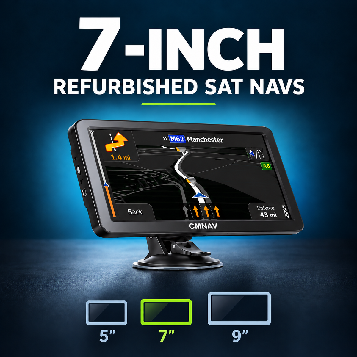 7-inch Screen Refurbished Sat Navs