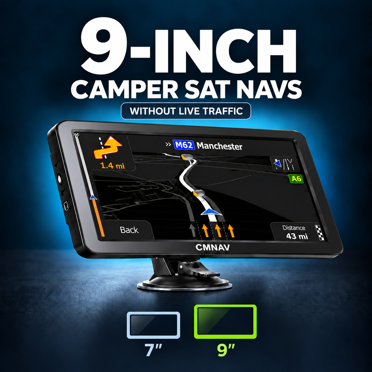 9-inch Motorhome/Caravan Sat Navs without Live Traffic
