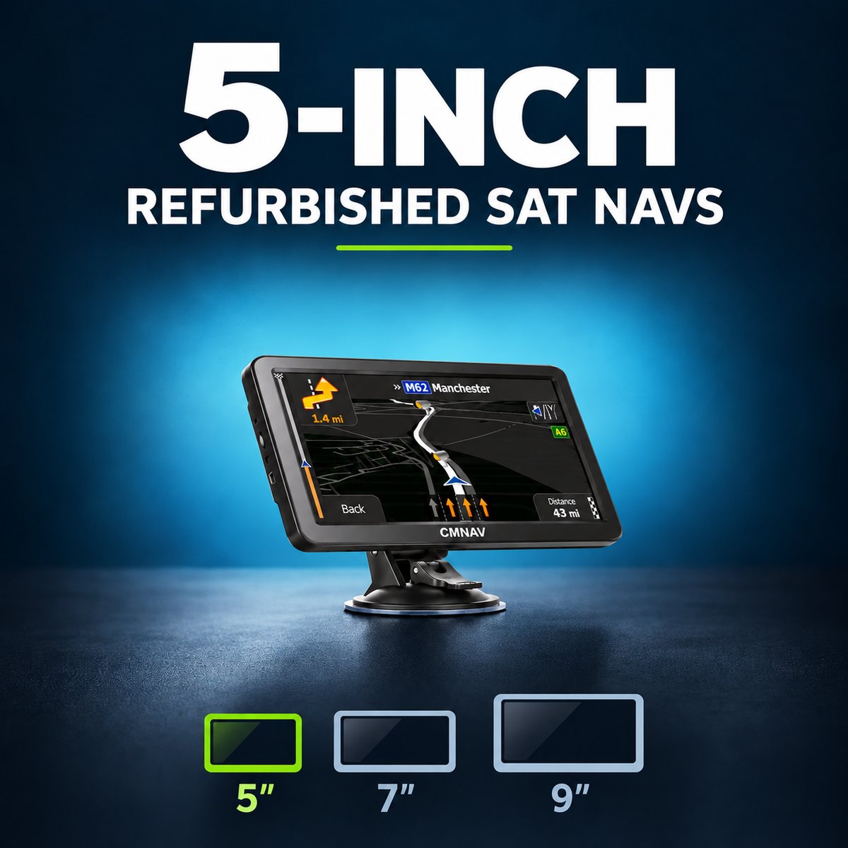 5-inch Screen Refurbished Sat Navs