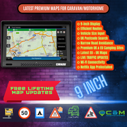 9" CMNAV Traffic Camper Plus (Android, Wi-Fi, Live Traffic) - C & M Navigation Systems 