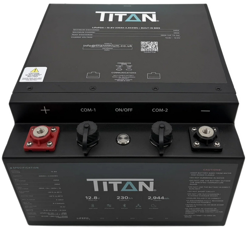 TITAN 12V 230Ah Underseat Lithium Leisure Battery