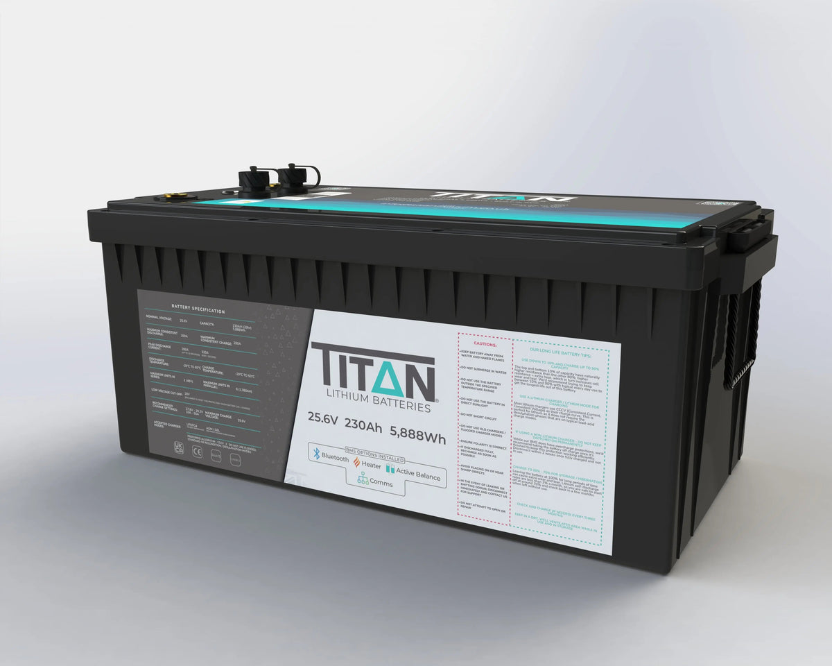TITAN 230Ah 24V Lithium Leisure Battery – High-Capacity for Motorhome ...