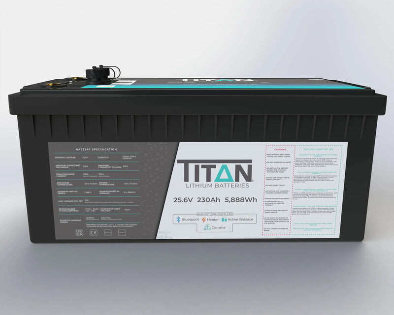 TITAN 230Ah 24V Lithium Leisure Battery – High-Capacity for Motorhome, Solar, Marine & Off-Grid - C & M Navigation Systems 