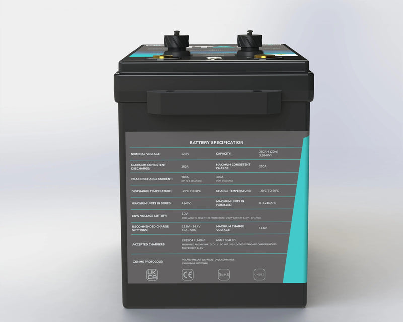 TITAN 280Ah 12V Lithium Leisure Battery – Maximum 12V Capacity for Motorhome, Marine & Off-Grid - C & M Navigation Systems 