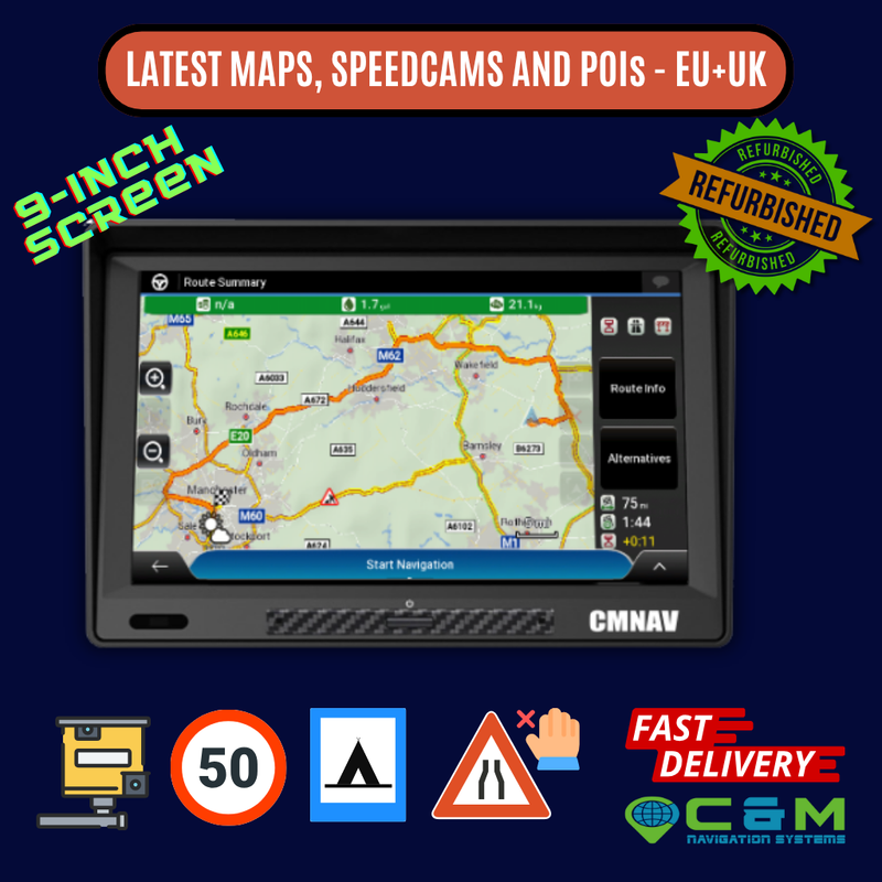 REFURBISHED 9-inch CMNAV PLUS Sat Nav (Camper and Trucker)