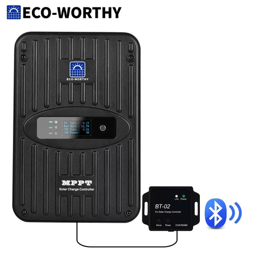 ECO-WORTHY 40A MPPT Solar Charge Controller with Bluetooth, 12V/24V Auto - C & M Navigation Systems 