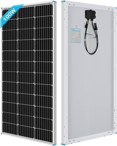 Renogy 100W Solar Panel 12 Volt High-Efficiency Monocrystalline Module PV Power for Motorhome, Boat, Caravan, Campervan and Off-Grid Applications - C & M Navigation Systems 