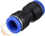 sourcing map Plastic Straight Union Push to Connect Tube Fittings 12mm OD Push Fit Lock Blue 5pcs - C & M Navigation Systems 