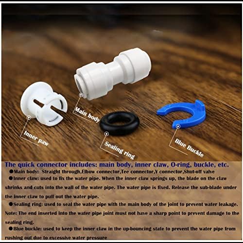 CESFONJER 16 PCS RO Water Filter Fitting, 3/8'' Push fit Connectors for Water Pipe, Push in to Connect Water Tube Fitting Set (Y+T+I+L Type Combo + Shut-Off Valve) - C & M Navigation Systems 