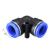 sourcing map Plastic Elbow Push to Connect Tube Fitting 12mm Tube OD Pneumatic Air Push Fit Lock Fitting Blue 5pcs - C & M Navigation Systems 