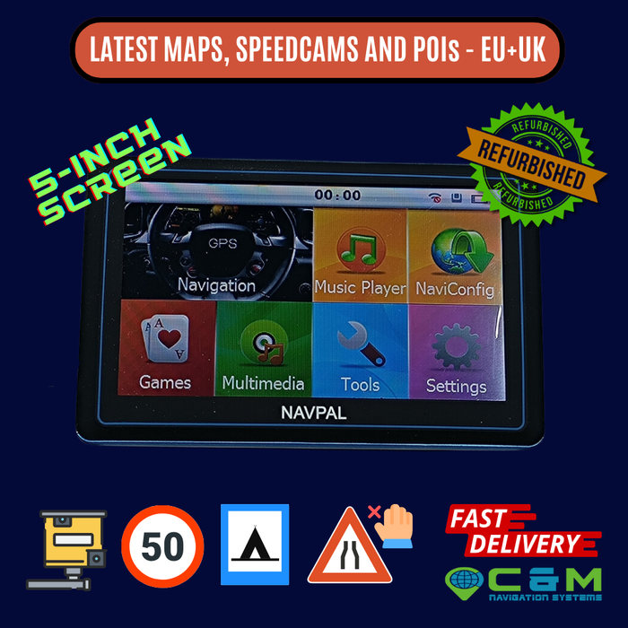 REFURBISHED 5-inch NAVPAL Sat Nav by CMNAV Sat Navs