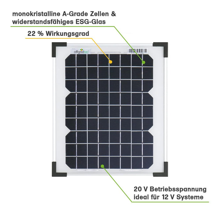 Offgridtec 50 Watt Solar Panel/Solar Panel/Solar Panel 12 V 3/001260 - C & M Navigation Systems 