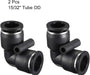 sourcing map Plastic Elbow Push to Connect Tube Fitting 12mm Tube OD Pneumatic Air Push Fit Lock Fitting Black 2pcs - C & M Navigation Systems 