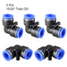 sourcing map Plastic Elbow Push to Connect Tube Fitting 12mm Tube OD Pneumatic Air Push Fit Lock Fitting Blue 5pcs - C & M Navigation Systems 